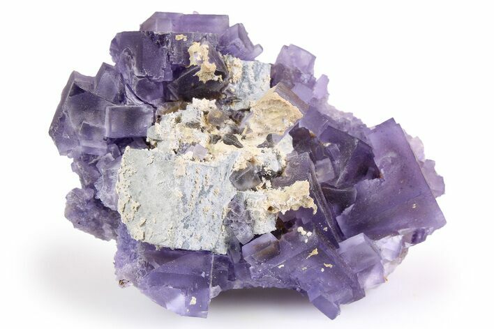 Purple Cubic Fluorite Crystal Cluster - Cave-In-Rock #260299